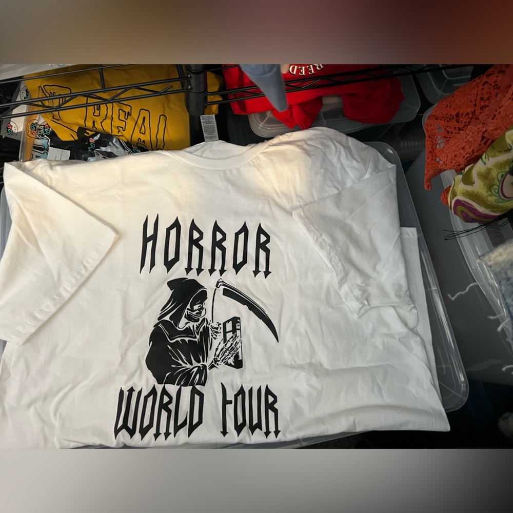 New custom made Grim Reaper unisex short sleeve shirt, size L
